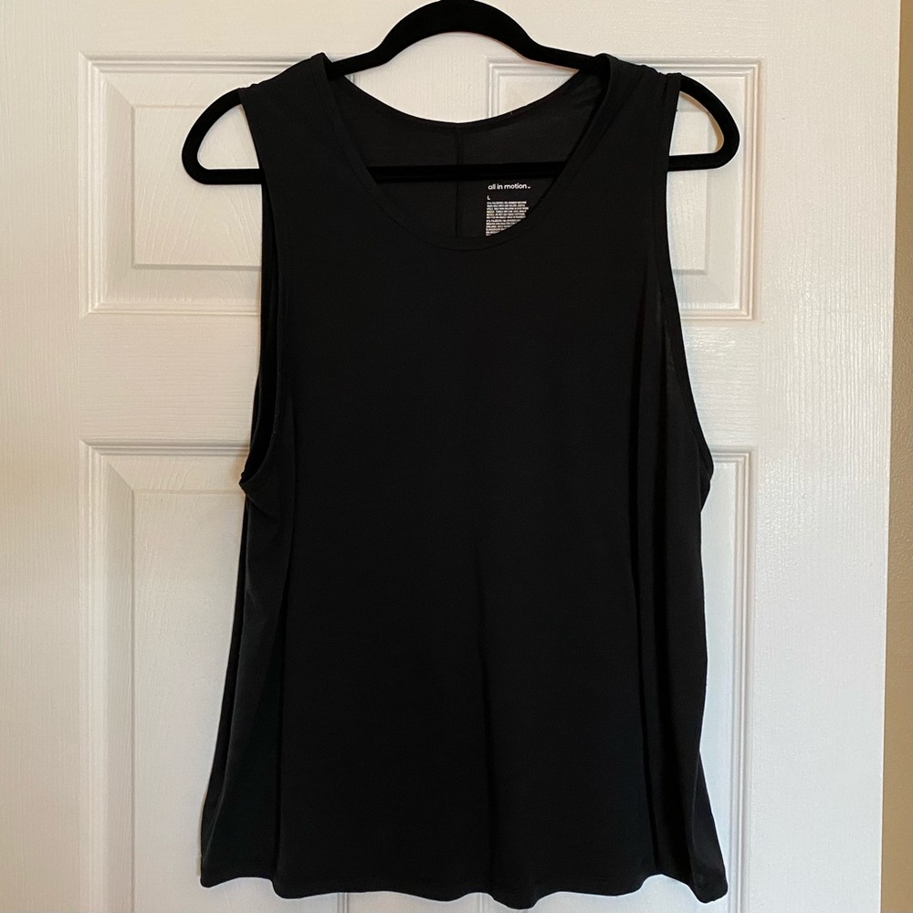 All In Motion Muscle Tank Top Black Large